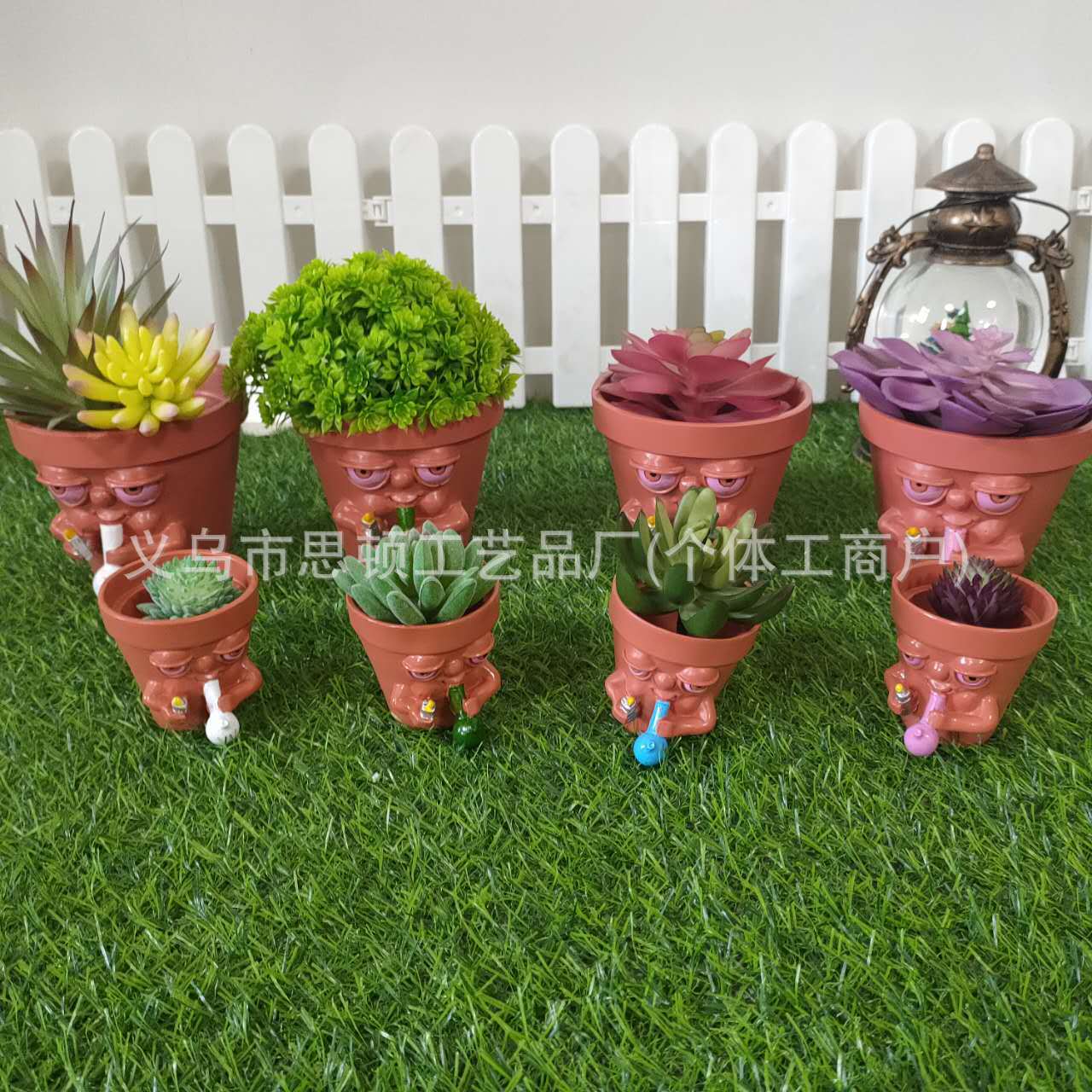 Cross-border new smoking flower pot simulation spoof Funny Valentine's Day gift home decoration resin decoration artwork