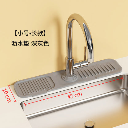 Cross-Border Button Silicone Faucet Drain Pad Kitchen Sink Storage Pad Washbasin Leak-Proof Anti-Slip Pad Wholesale
