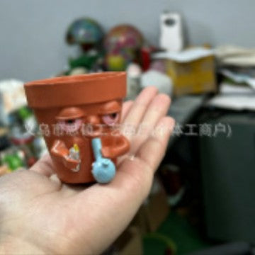 Cross-border new smoking flower pot simulation spoof Funny Valentine's Day gift home decoration resin decoration artwork